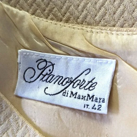 VTG MaxMara Pianoforte Wool Top 42 IT M Quiet Luxury Coastal 80s Chic Minimalist - Picture 2 of 11